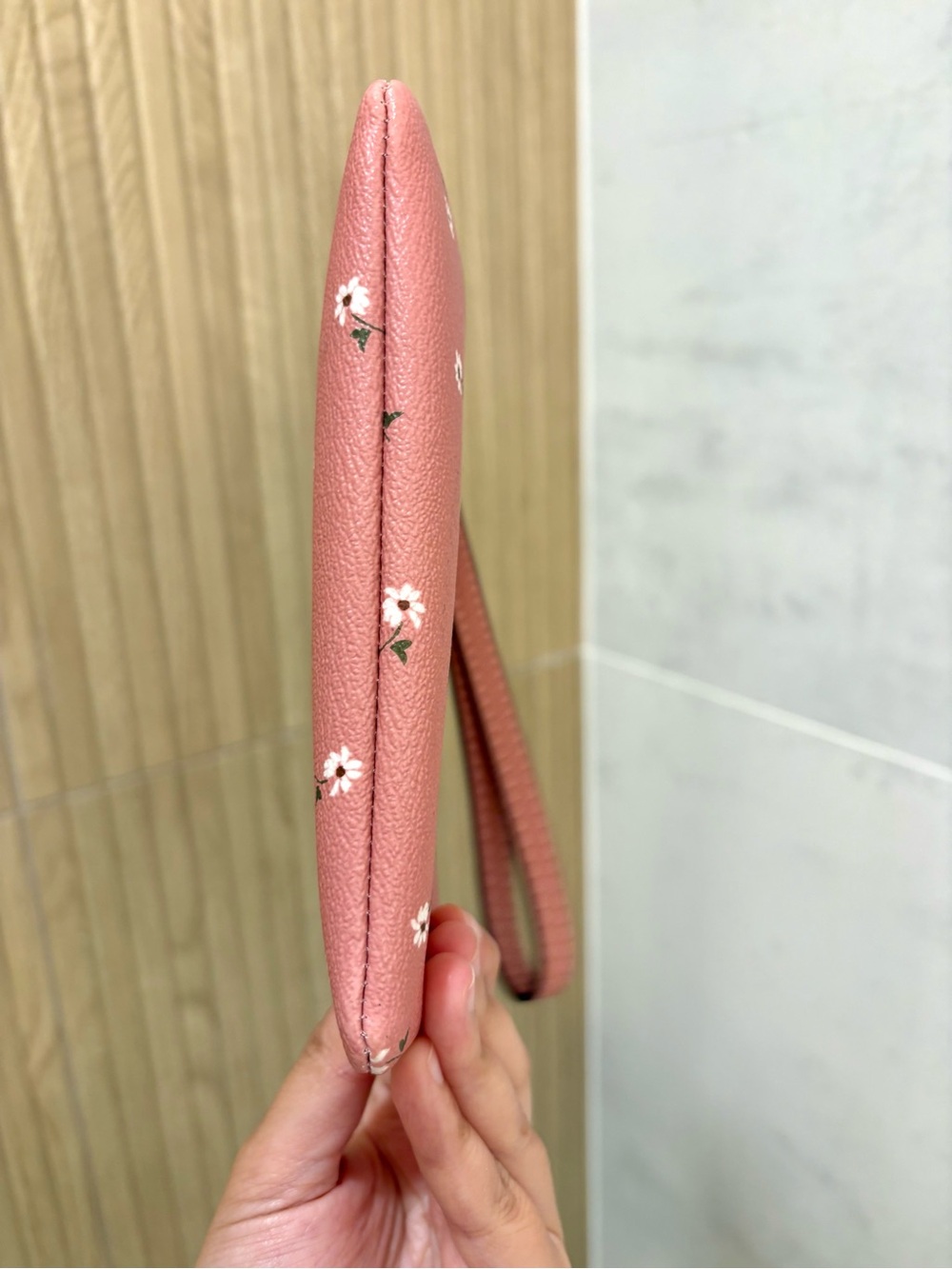 Coach Wristlet Wallet Pink Gold With Floral Print MSRP $125 NEW - Picture 5 of 8